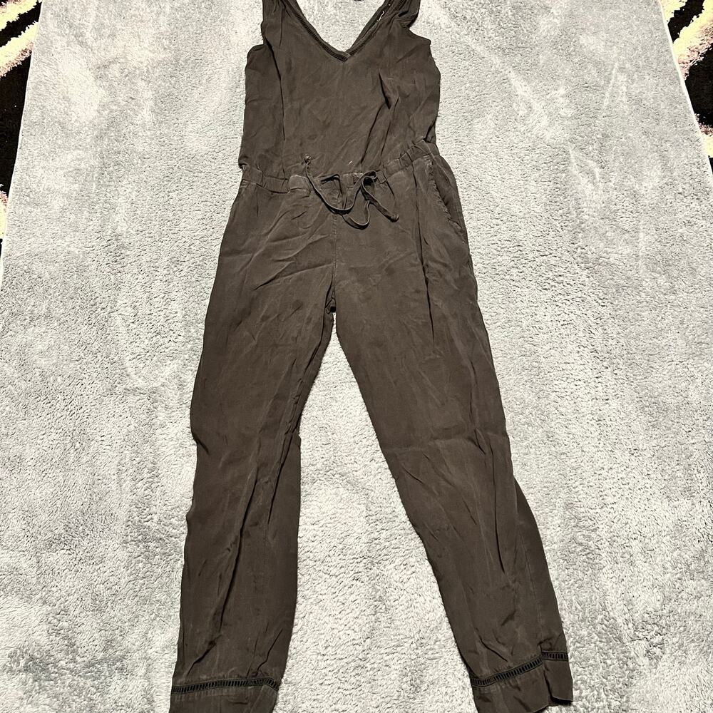 Anthropologie Cloth & Stone Jumpsuit Womens Small Gray Sleeveless Belted **